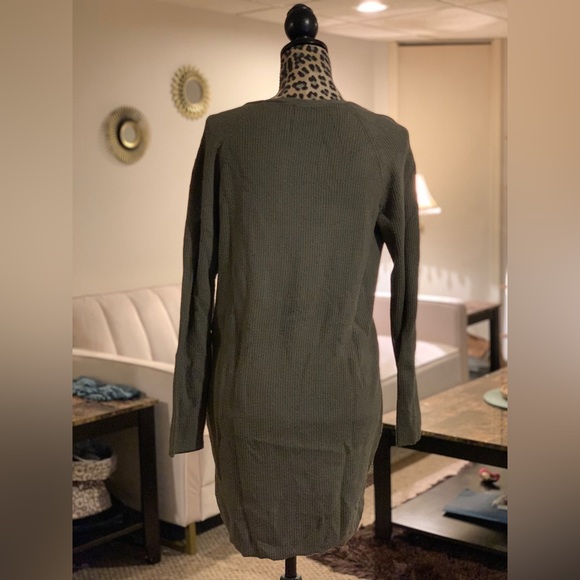 A New Day | Olive Ribbed Sweater Dress | Size M - Picture 2 of 5